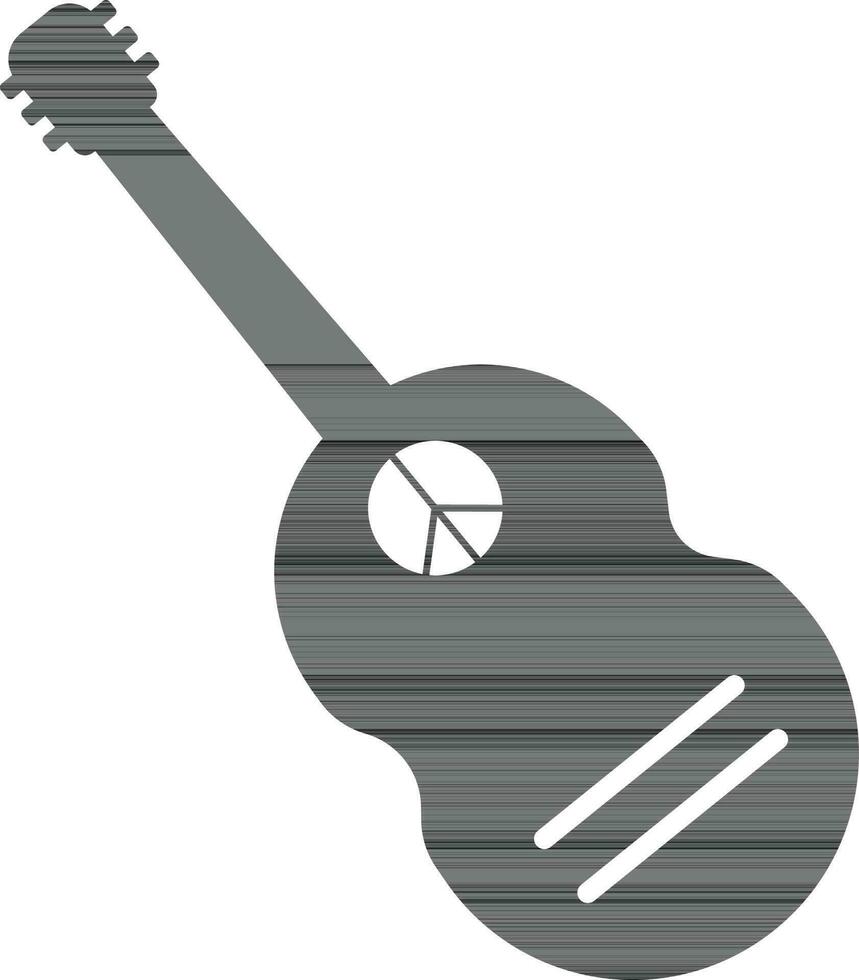 negro color de guitarra icono. vector