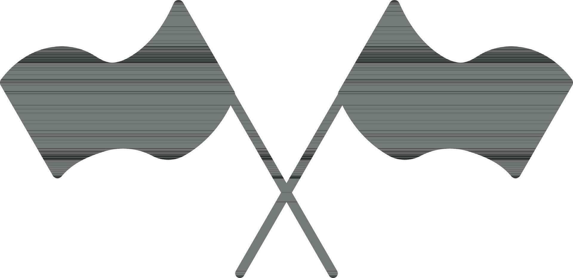 Illustration of two stand flag. vector