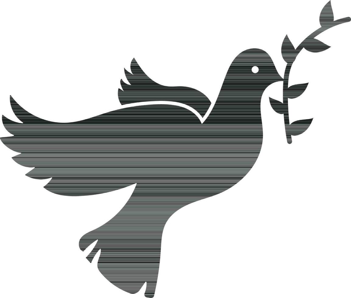 Sign of pigeon olive leaf icon. vector