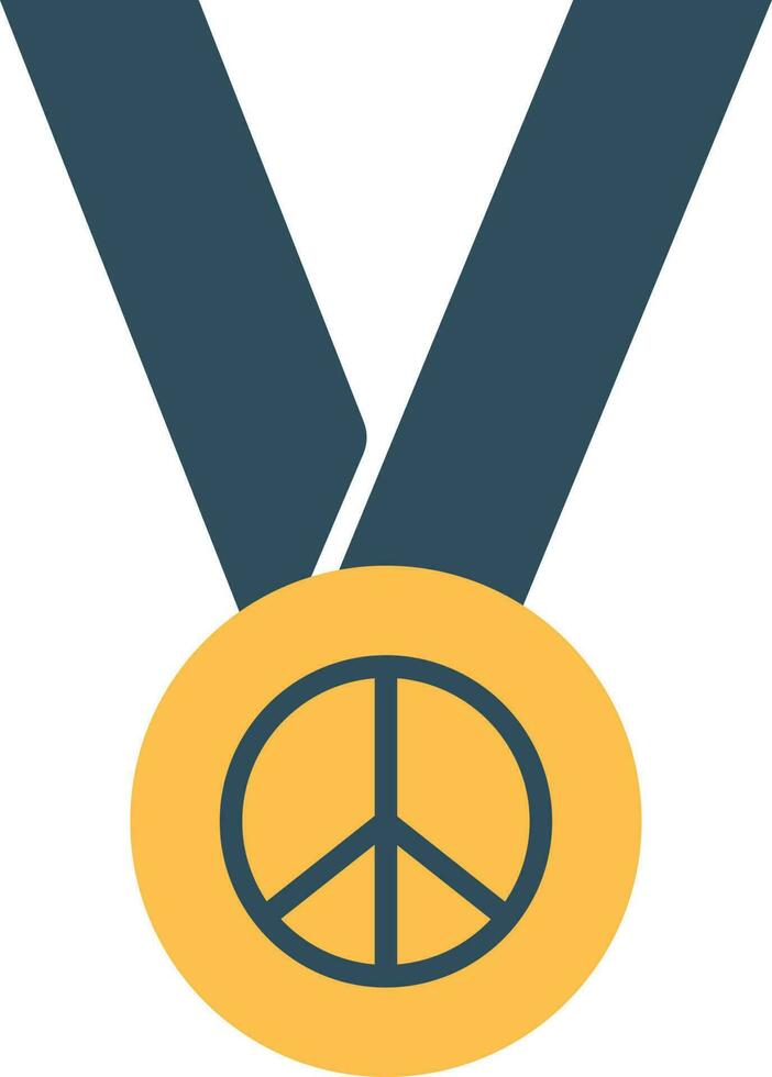 Sign of peace in meddle with ribbon. vector