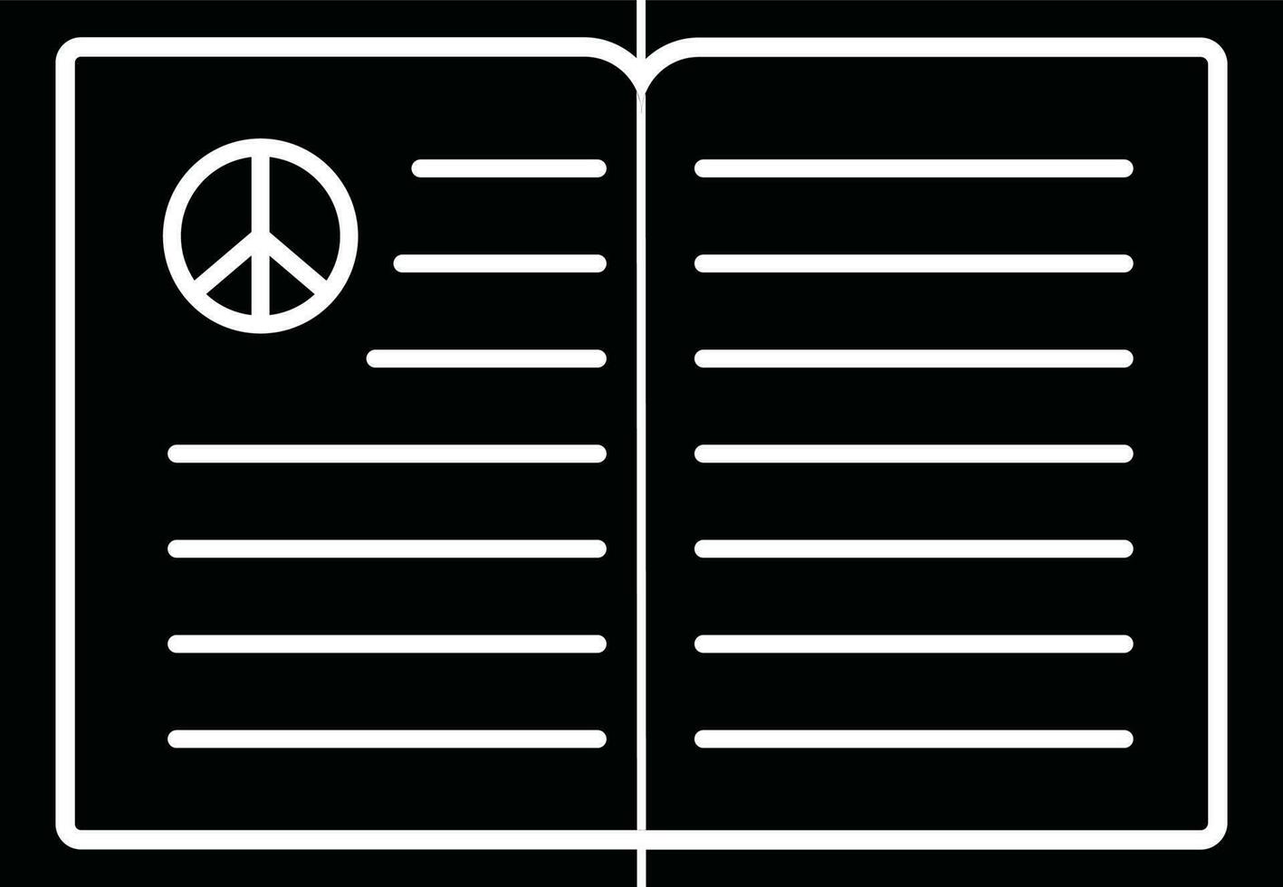 Sign of peace on book. vector