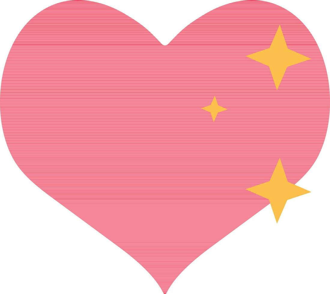 icono de rojo corazón con estrellas. vector