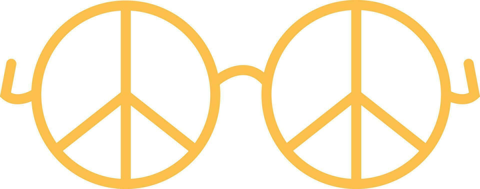 Peace icon with goggle style. vector