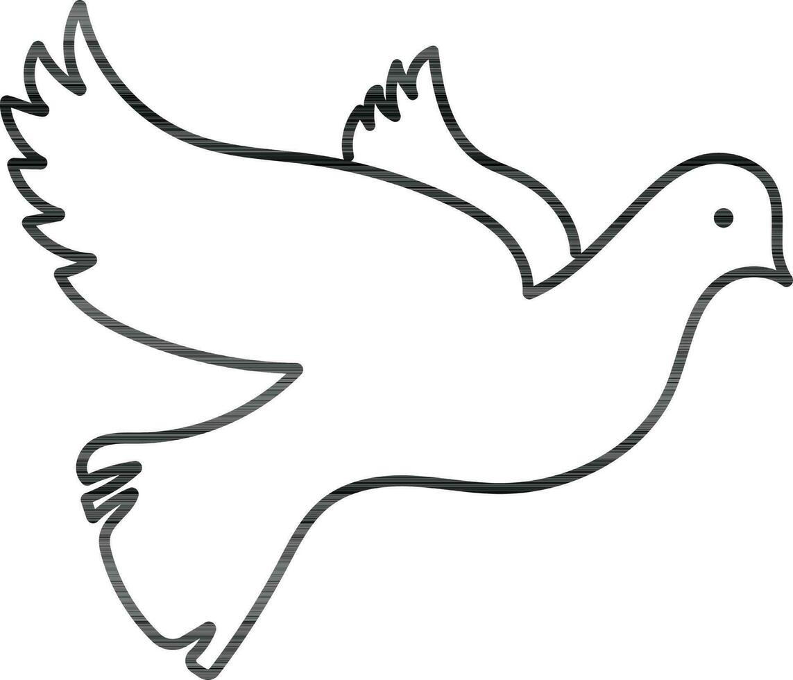 Flying bird icon. vector