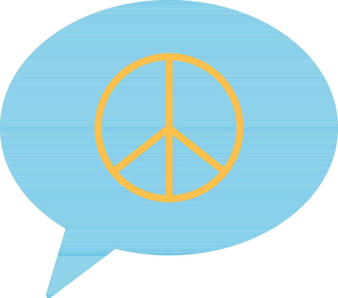 Thinking style of peace icon. vector