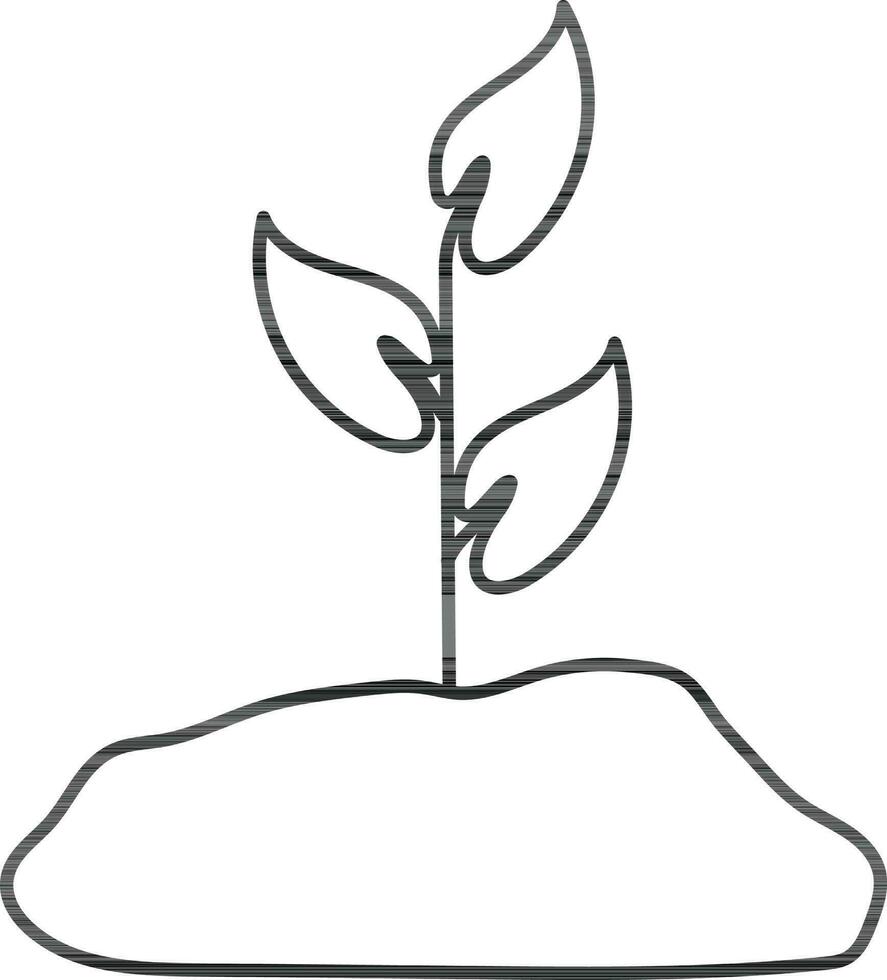 Sign of planting icon in line. vector