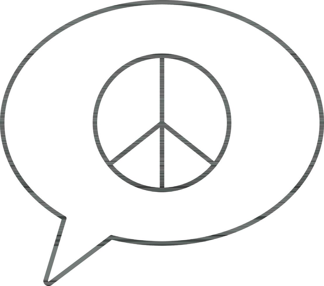 Thinking style of peace icon. vector