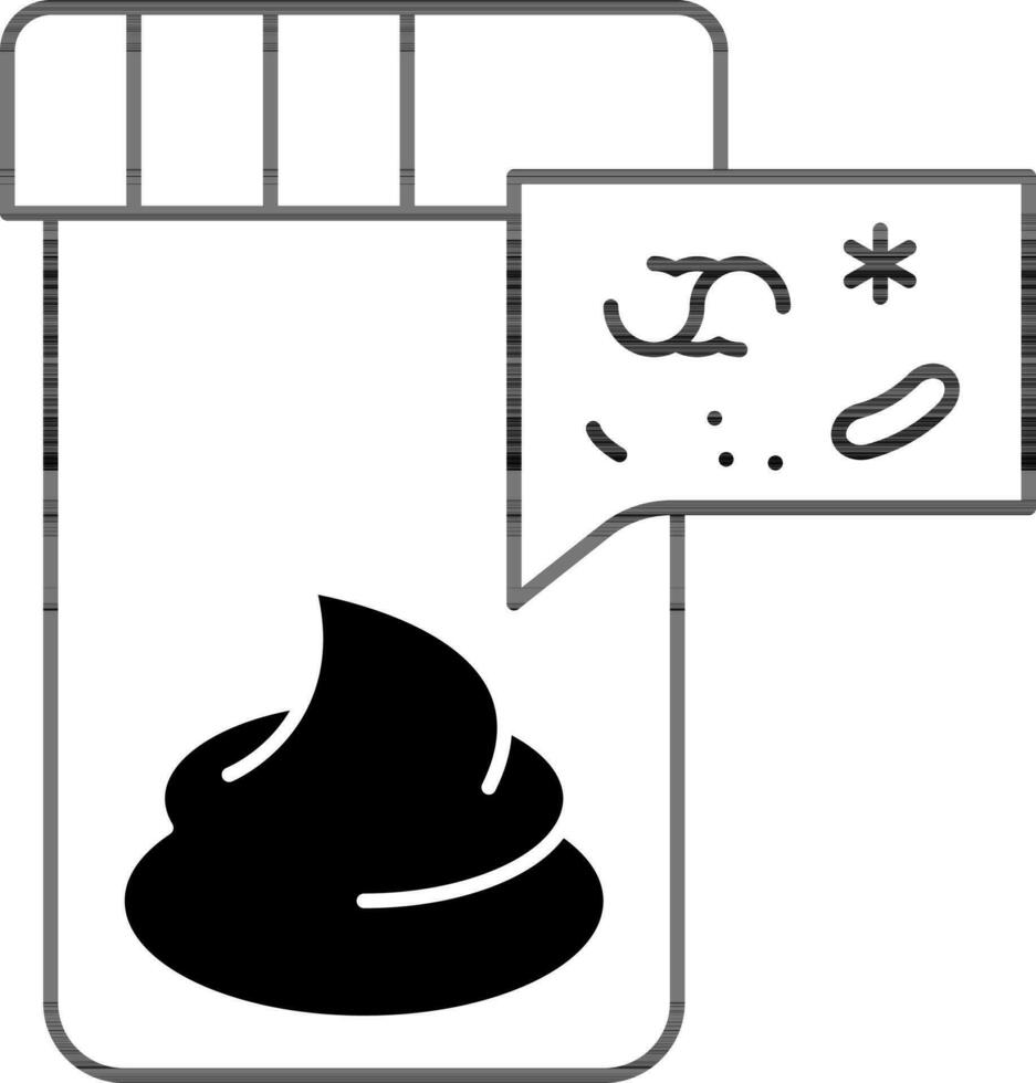 ilustración de taburete prueba icono en negro y blanco color. vector
