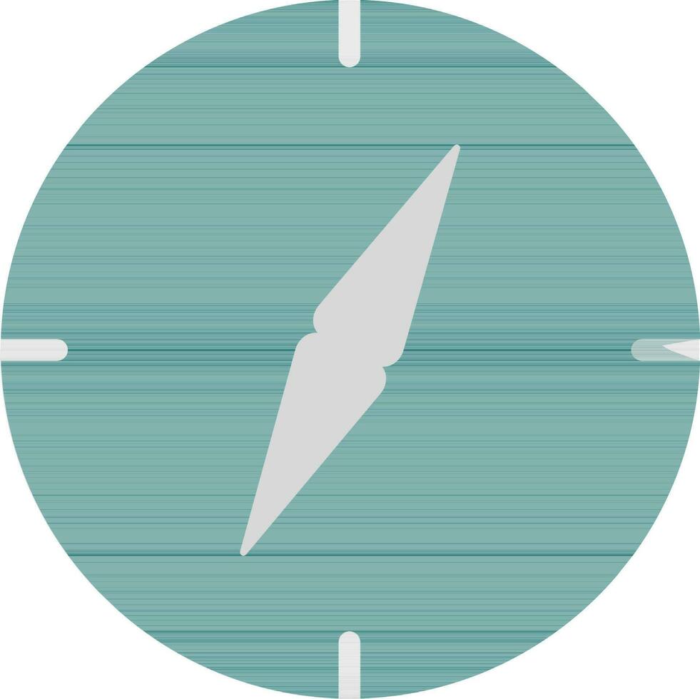 Icon of compass in gray and green color. vector