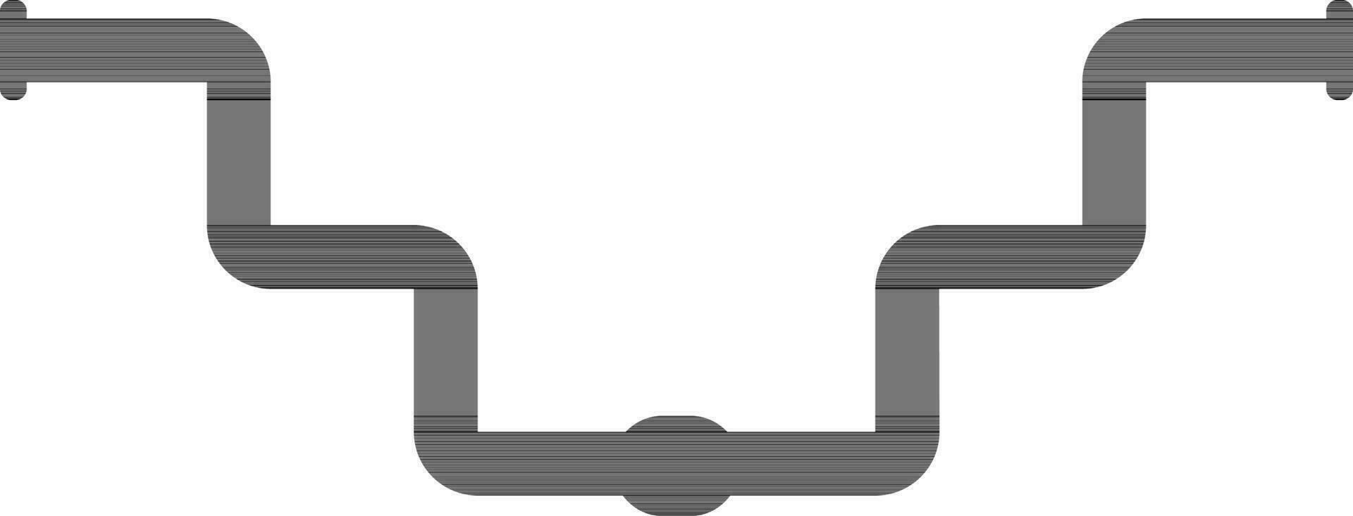 ilustración de tubo adecuado en plano estilo. vector