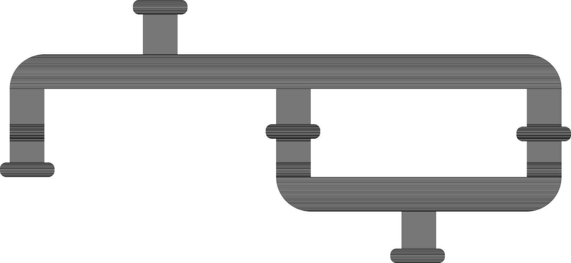 Pipe fitting icon in flat style. vector