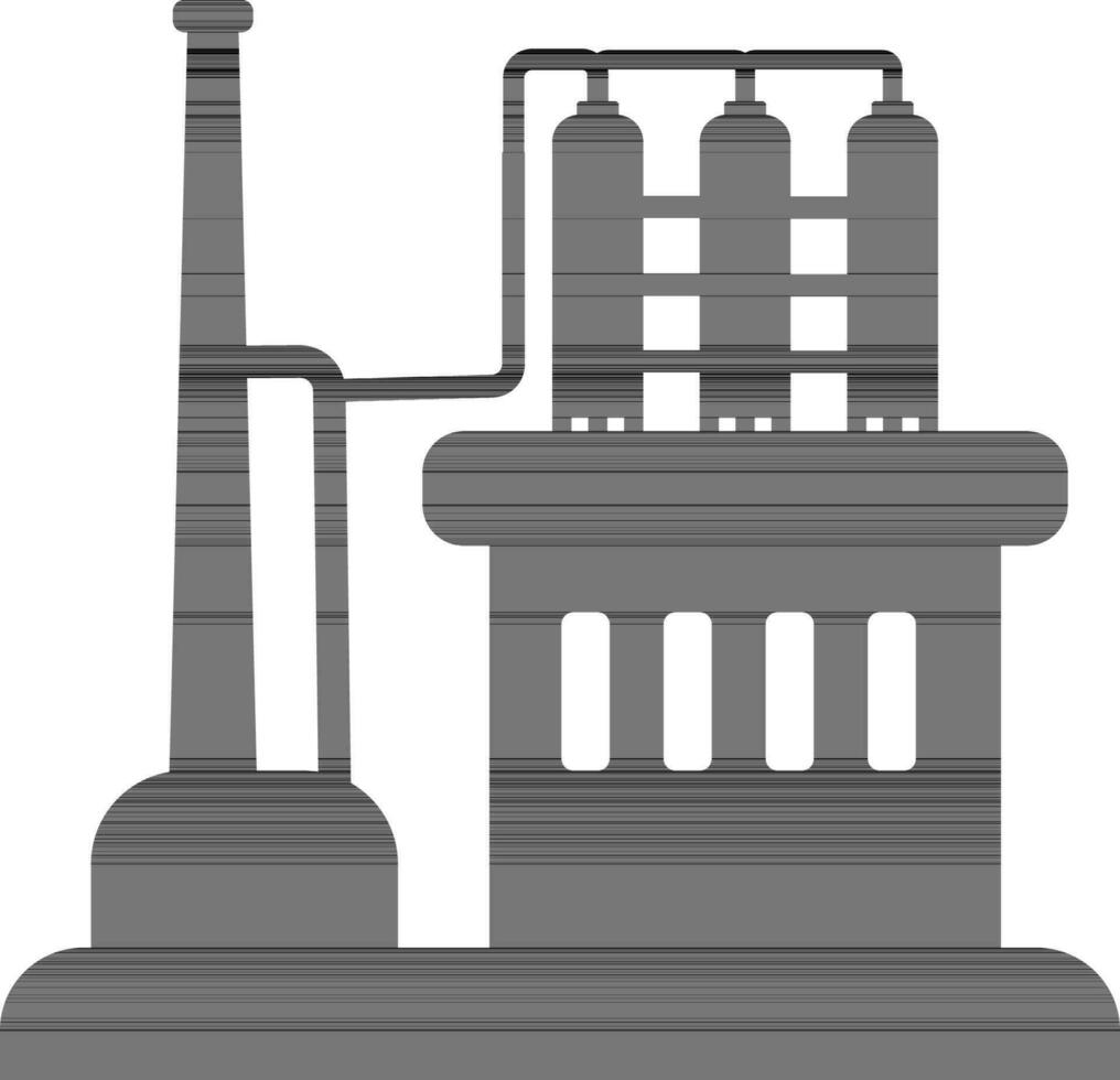 vector icono de petróleo refinería máquina.