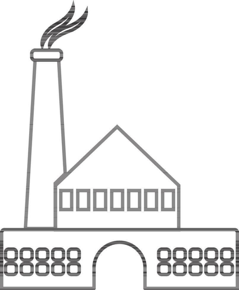 Industrial processing plant icon. vector