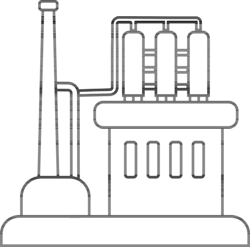 Vector icon of Oil refinery machine.