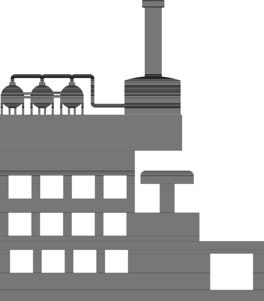 Flat illustration of Refinery process. vector