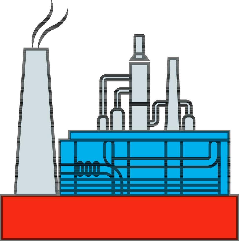 plano ilustración de industrial Procesando planta. vector
