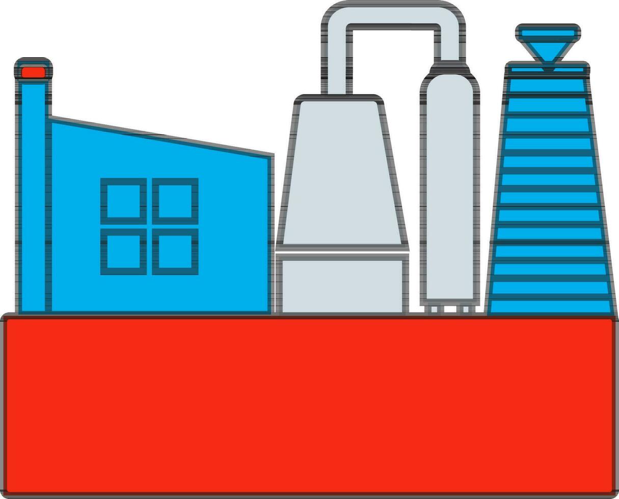 Pictogram of Oil processing plant. vector
