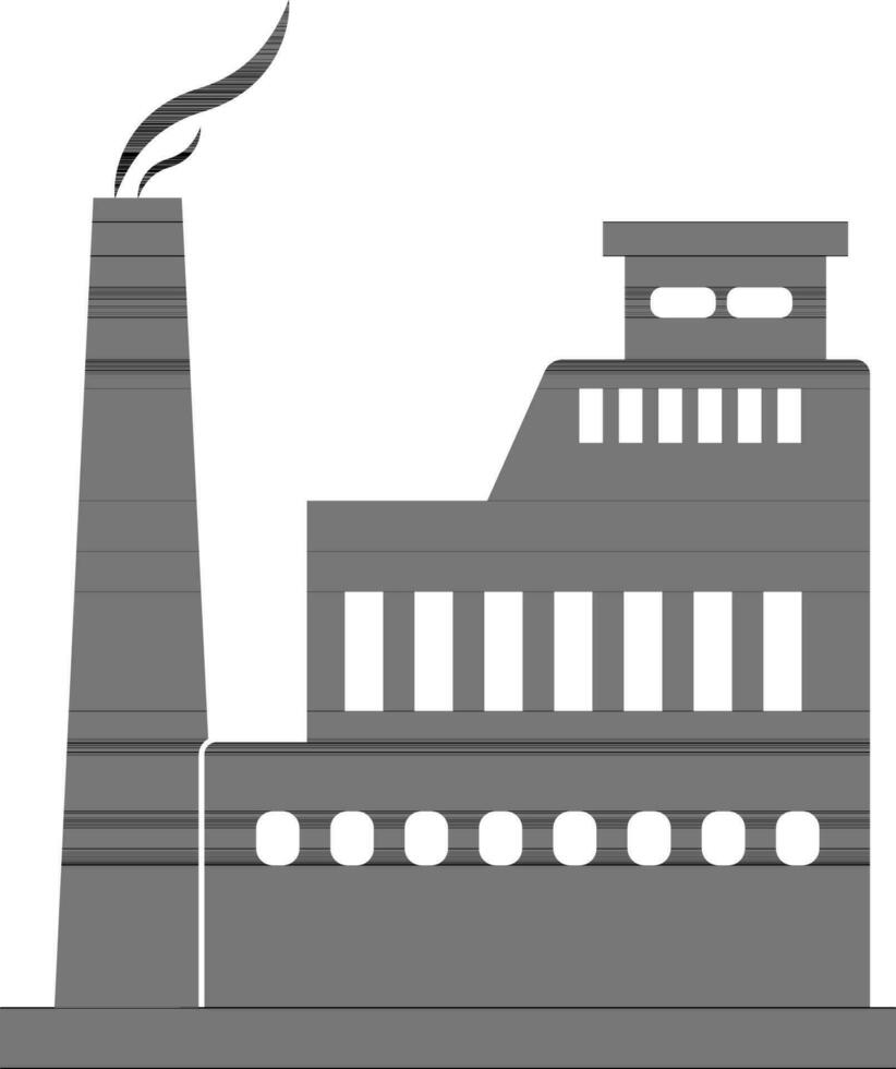 Flat illustration of Industrial processing plant. vector