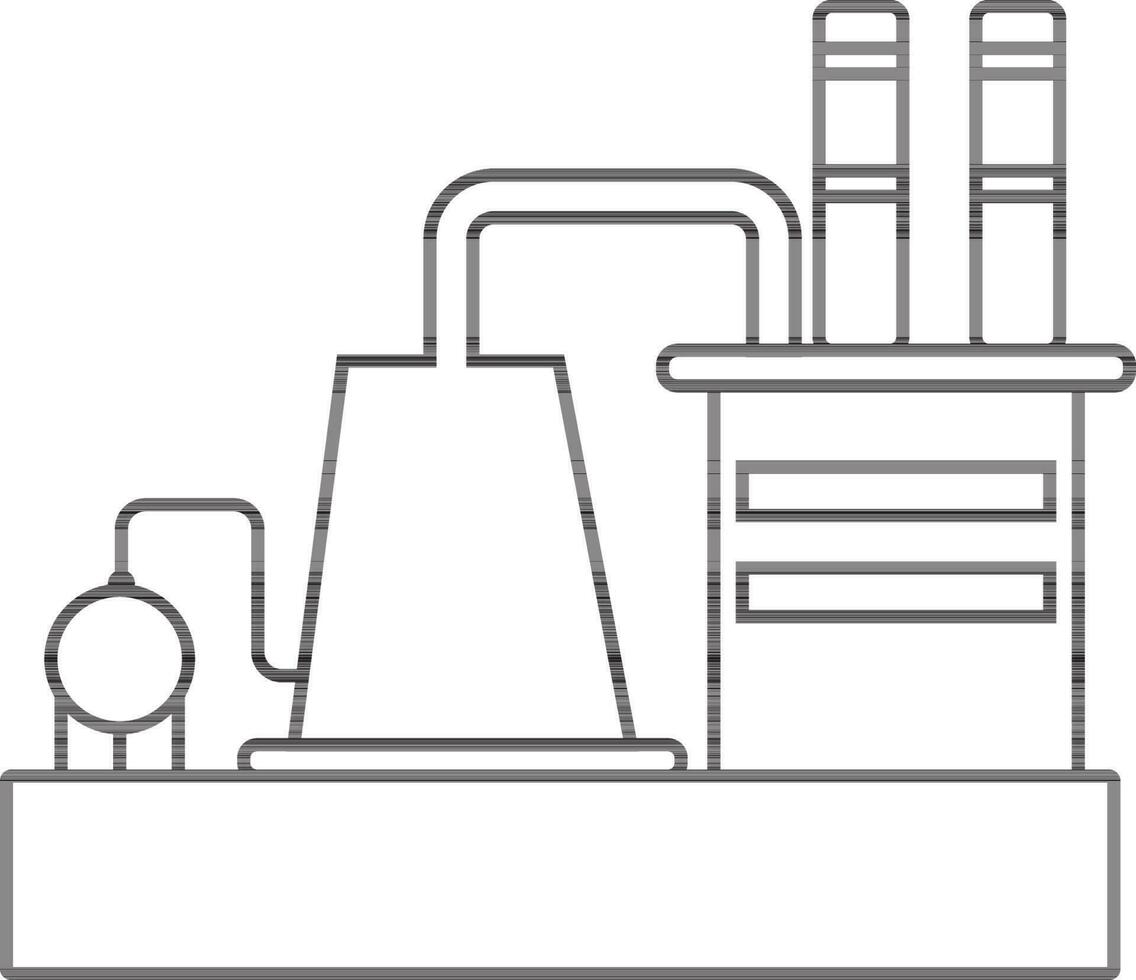 Sign or symbol Oil Refinery Machinery. vector