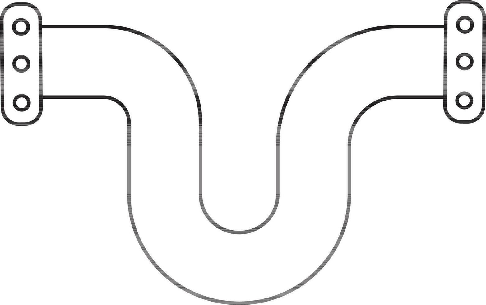 Black line art clog in the pipe vector