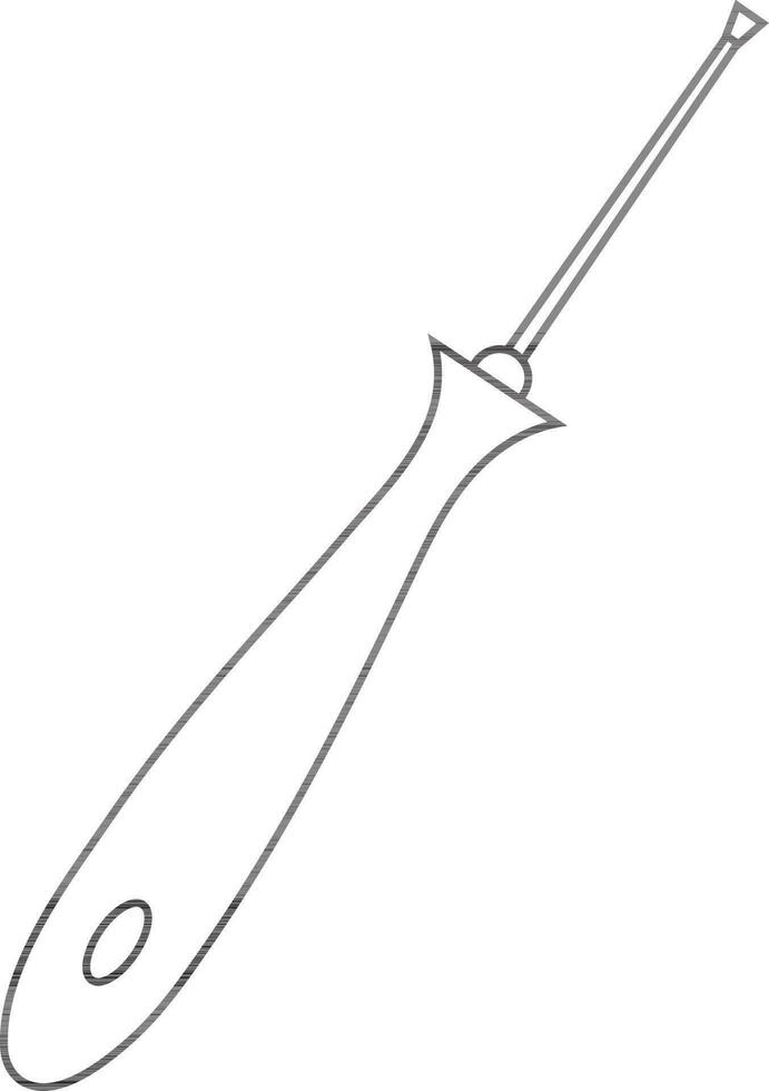 Screwdriver in flat style. vector