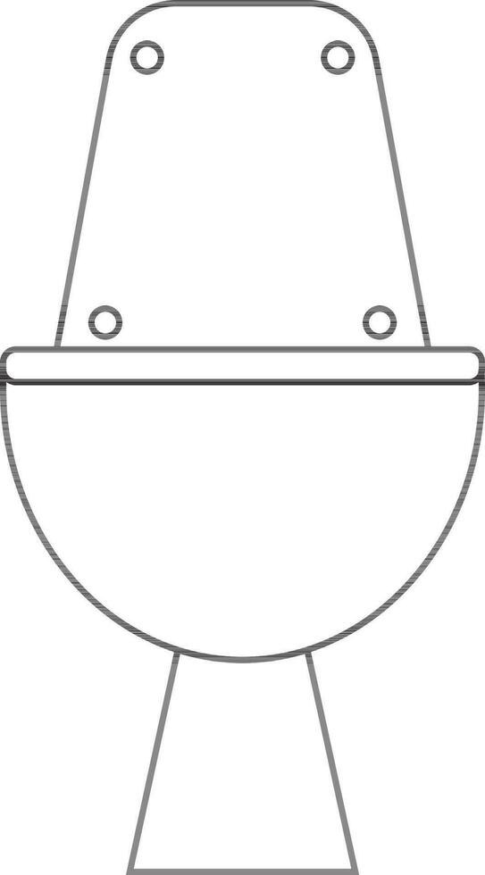 Toilet seat in flat style. vector