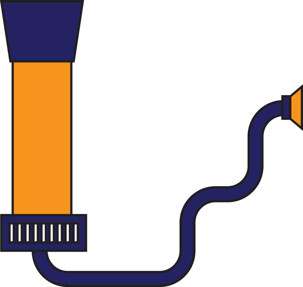 Yellow and blue supplies pipe. vector