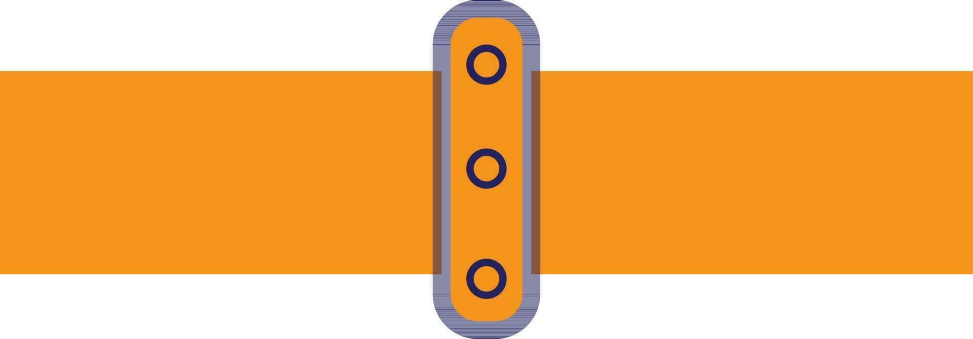 Yellow and blue pipe in flat style. vector