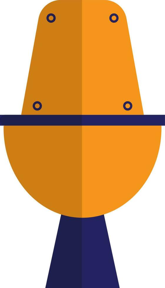 Isolated blue and yellow toilet seat in flat style. vector