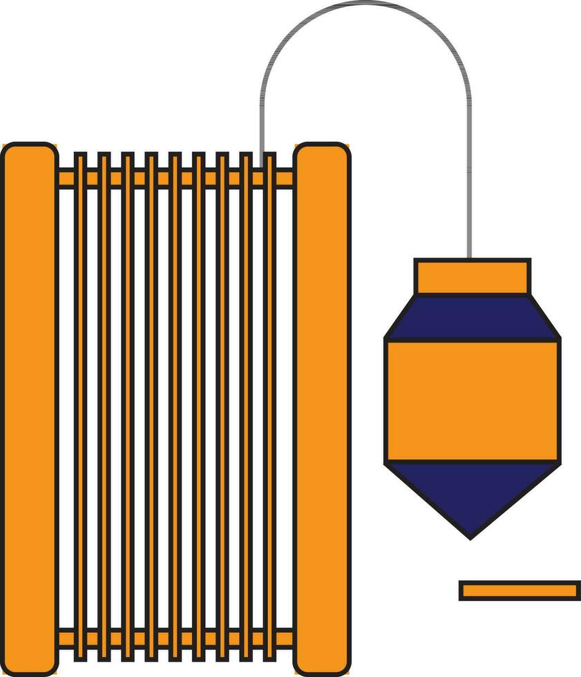 amarillo y azul sondear Beto. vector