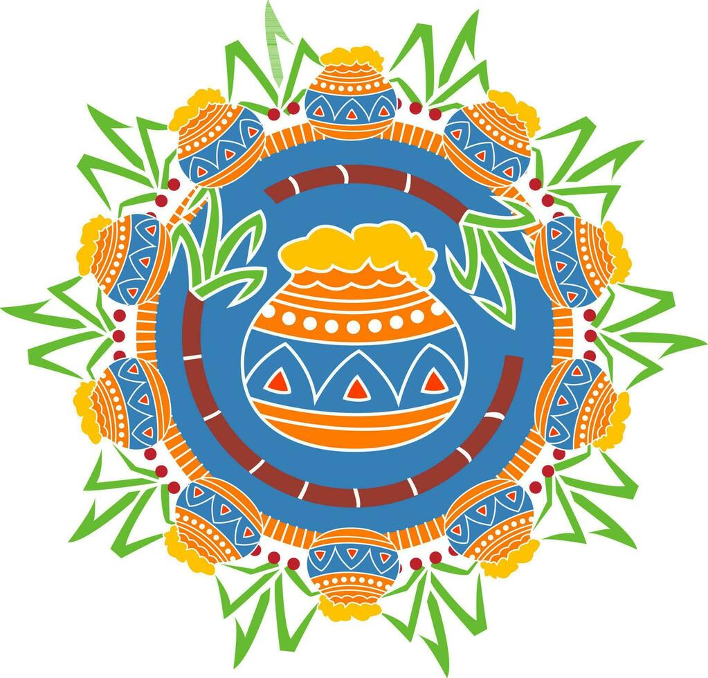 Beautiful design pattern for pongal. vector