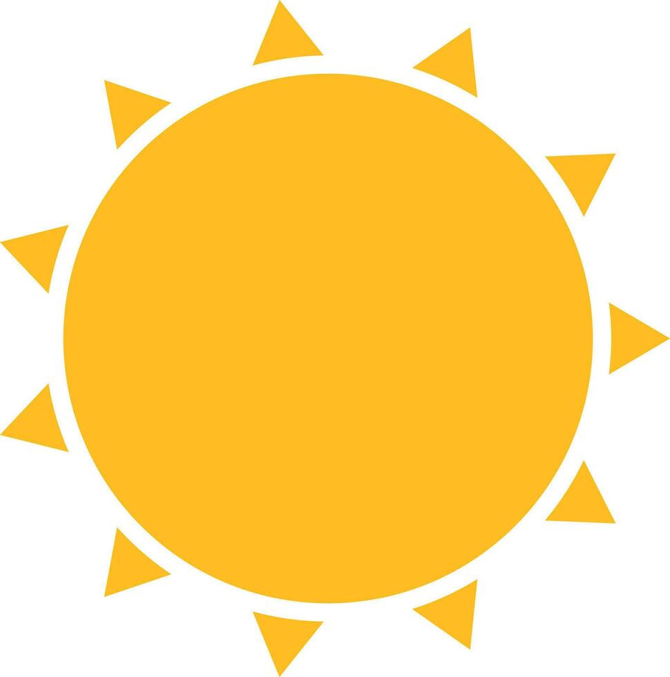 Flat sign or symbol of sun. vector