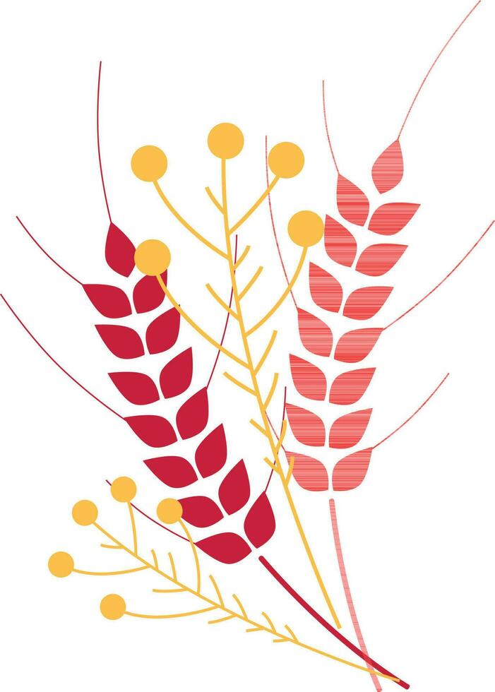 Flat illustration of wheat ears. vector