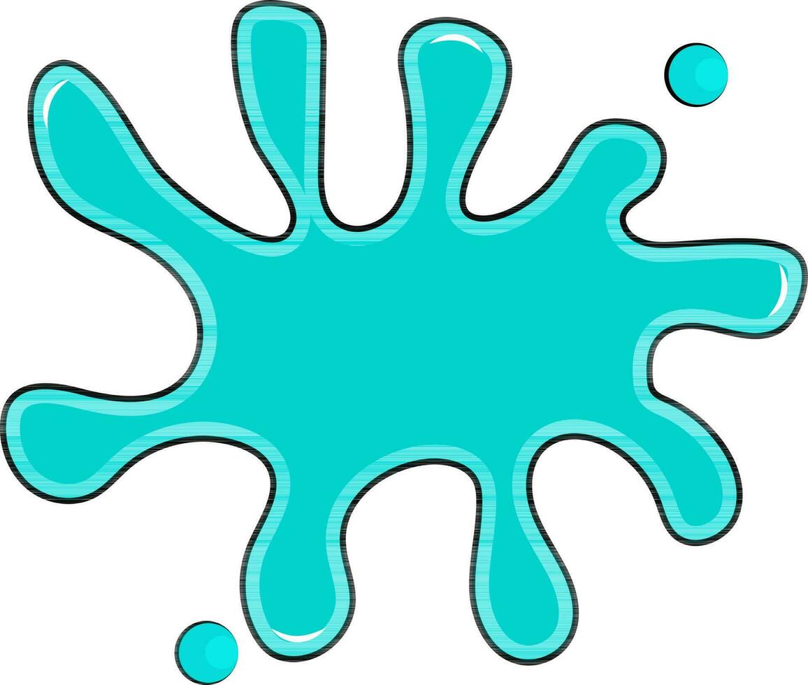 Blue water splash on background. vector