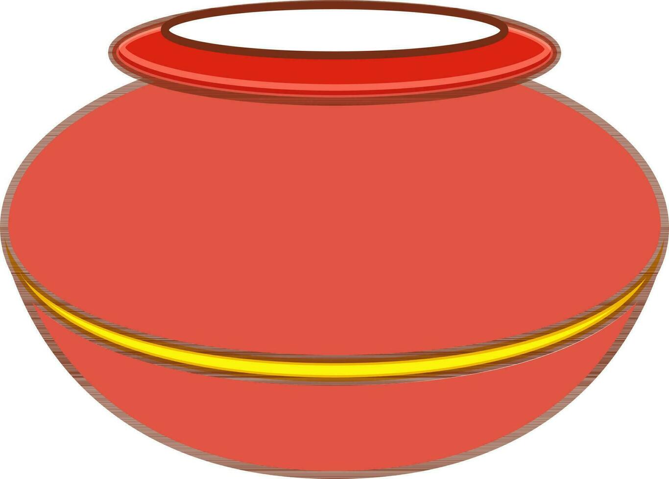 Flat illustration of traditional mud pot. vector