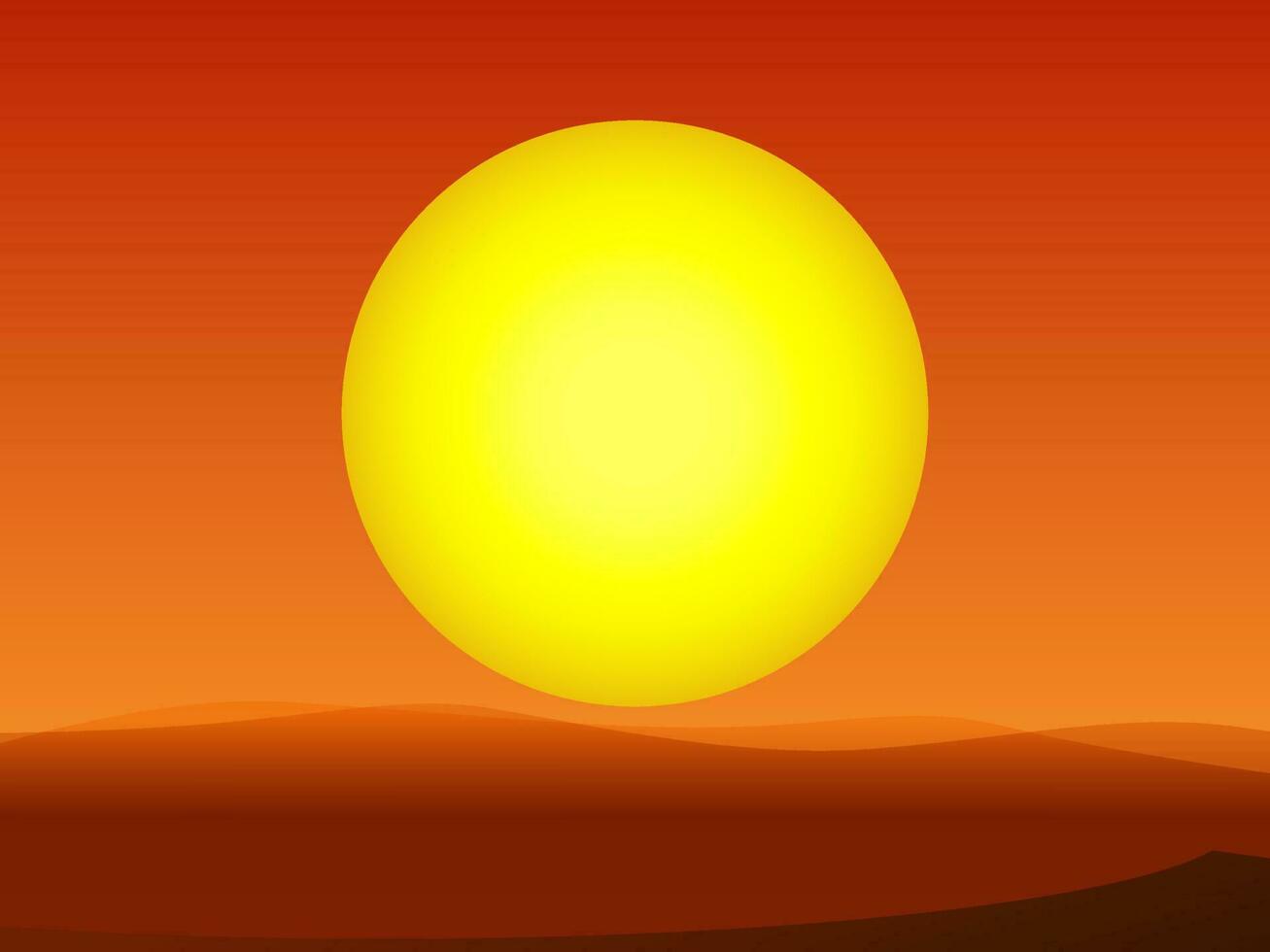Scenery of sunset view. vector