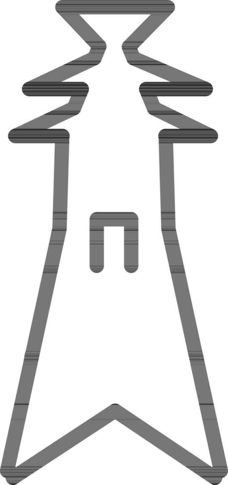 Illustration of power line tower. vector