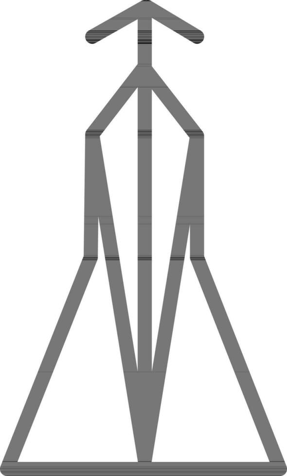 Isolated line art icon of electricity tower. vector