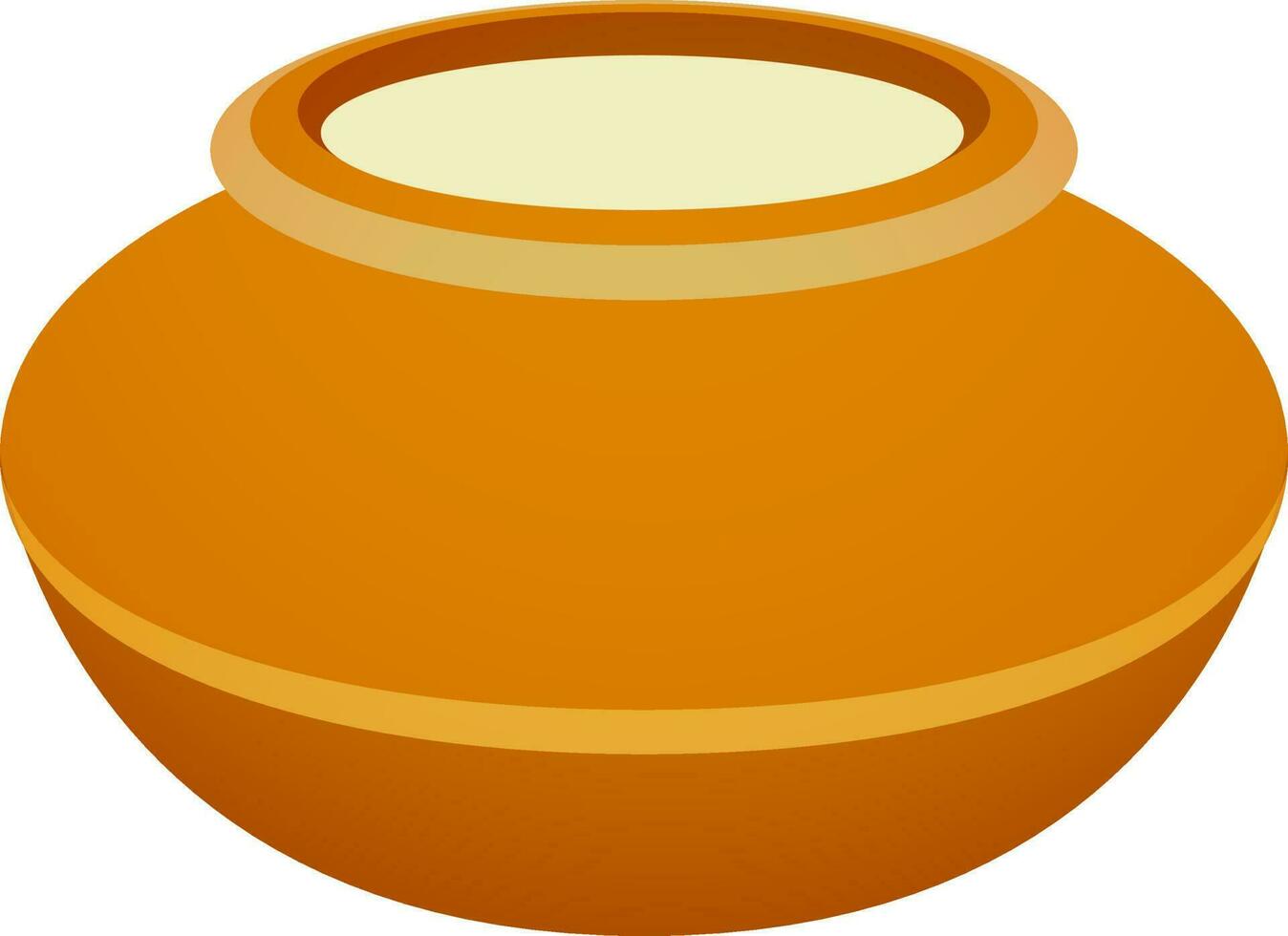 Flat illustration of clay pot. vector