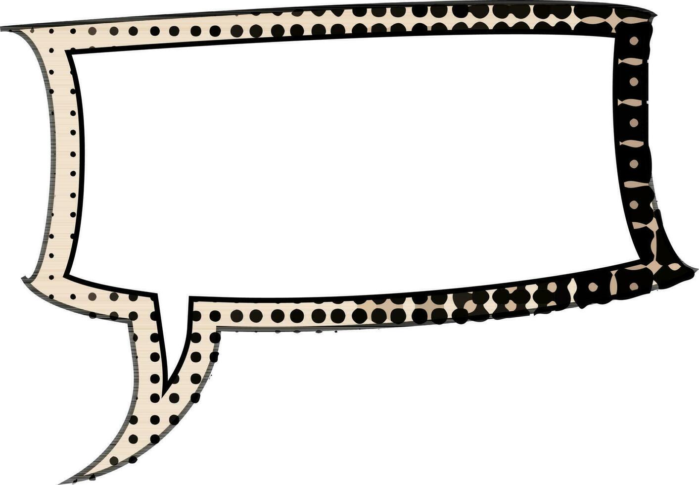 Blank text box decorated by dotted. vector