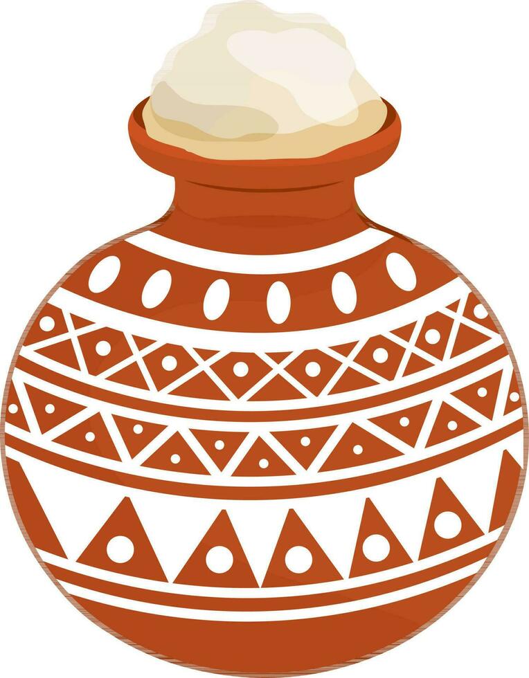 Isolated icon of mud pot. vector