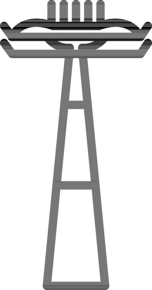 Illustration of high power line tower. vector