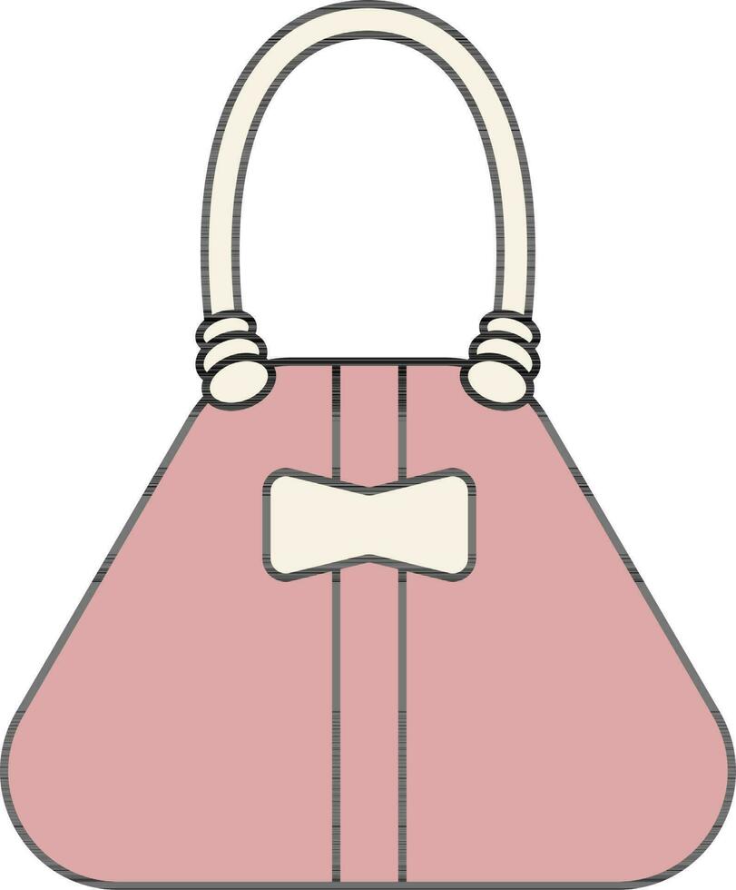 Isolated Modern Stylish Female Handbag Icon in Flat Style. vector