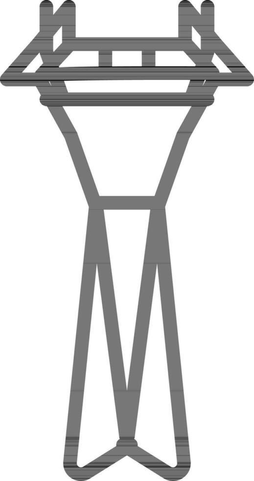Icon of power line tower. vector