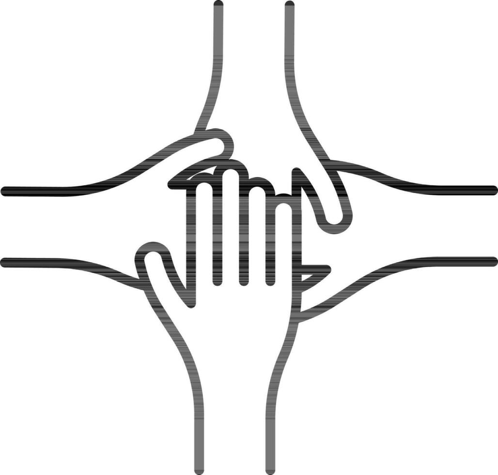 People Together Icon In Thin Line Art. vector