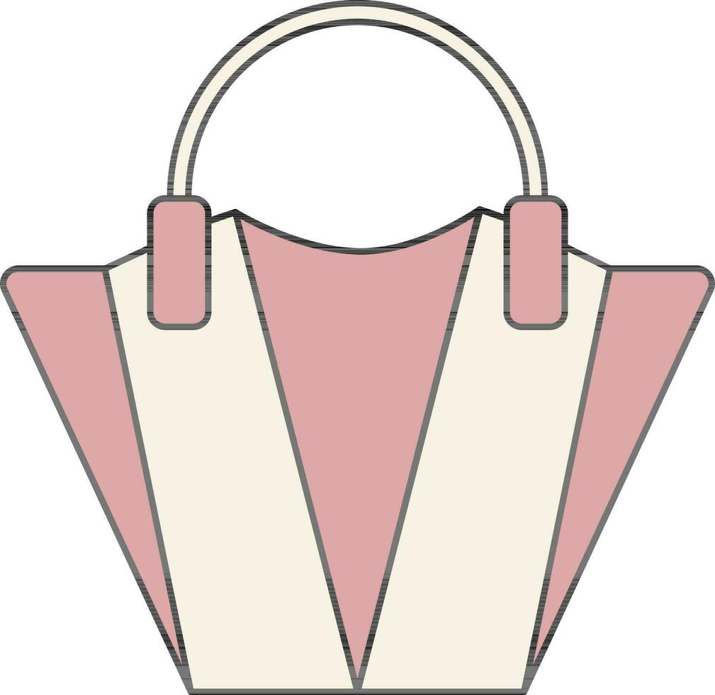 Illustration of women Handbag Icon in Flat Style. vector