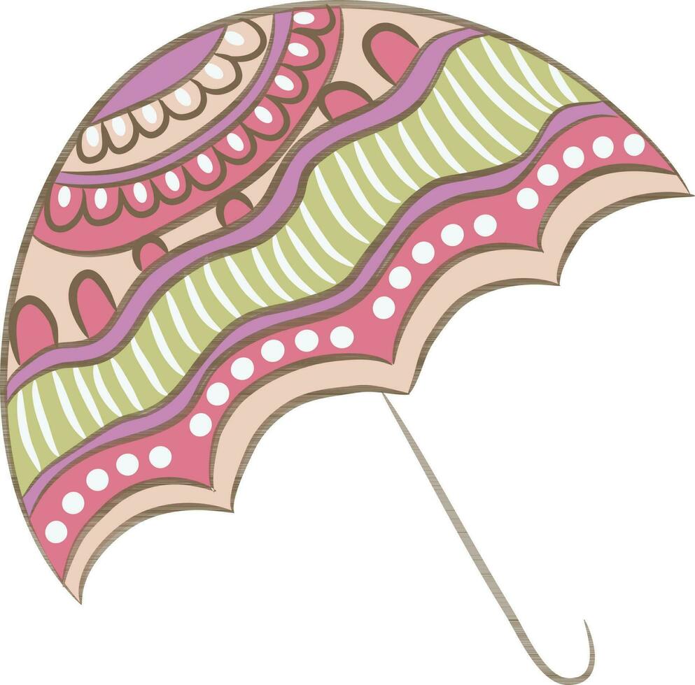 Clásico diseño vistoso paraguas icono. vector