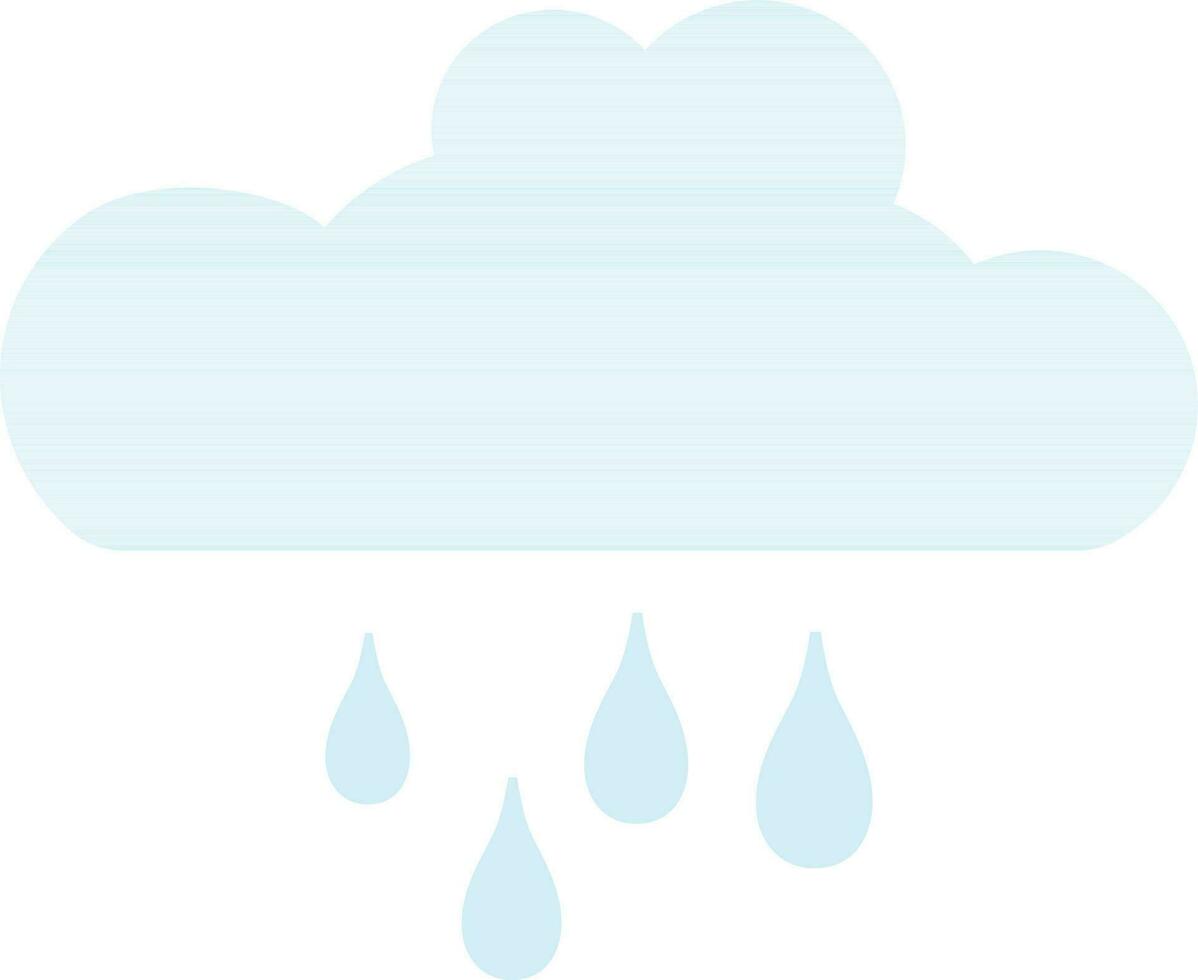 Illustration of coud with rain drop. vector