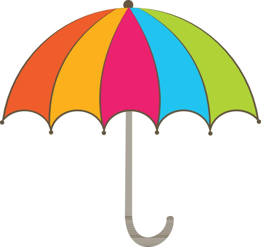 Illustration of colorful umbrella. vector