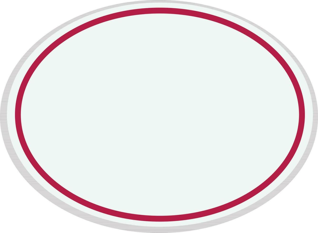 Oval shape sticker, tag or label icon. vector